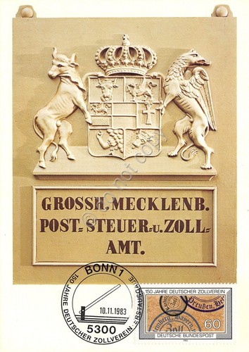 Cartolina Amtsschild eines Grossherzoglich Meckenburgisch timbro filatelico 1983