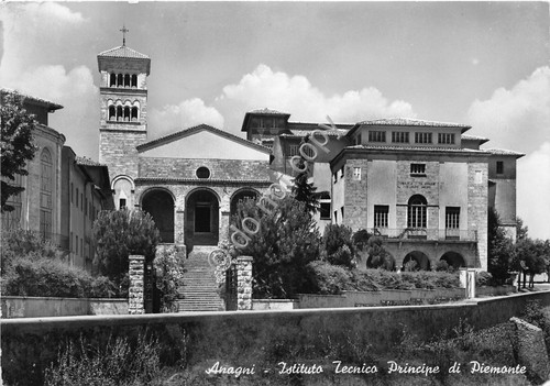 Cartolina Anagni Istituto Tecnico Principe di Piemonte 1954