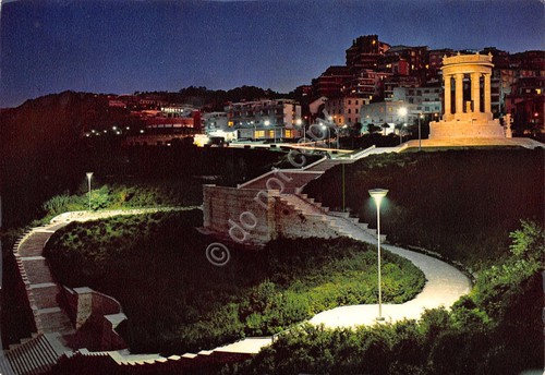Cartolina Ancona Il passetto notturno Timbor PT 1971
