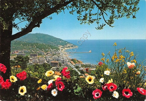 Cartolina Andora Panorama da Ponente 1985 (Genova)
