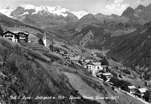 Cartolina Antagnod - Val d'Ayas - Panorama - Monte Rosa …