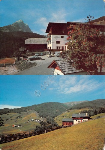 Cartolina Antermoia Val Badia Berghotel Albergo 2 vedute 1979