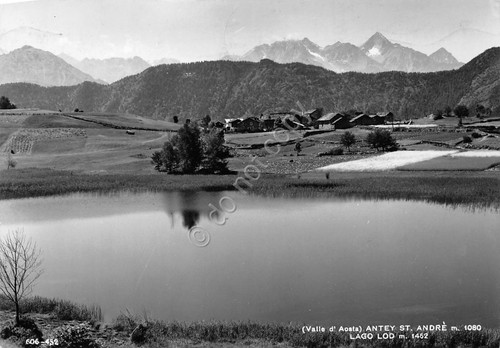Cartolina Antey St Andrè Lago Lod Panorama 1959
