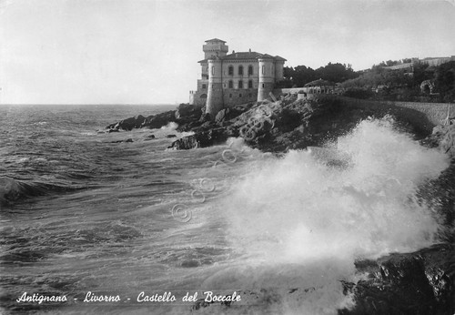 Cartolina Antignano Livorno Castello del Boccale 1956