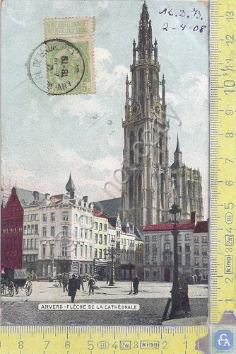 Cartolina Anvers - Fleche de la Cathetrale - Vg Belge …