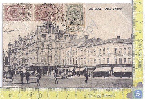 Cartolina Anvers - Place Teniers - Vg Belge Congo - …