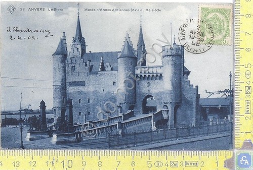 Cartolina Anvers Musee D'Armes Anciennes Vg Belge Congo 1908