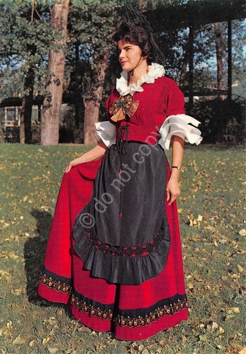 Cartolina Aosta costume tipico donna