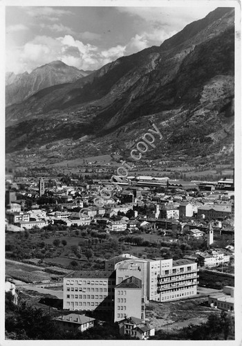 Cartolina Aosta Panorama Ospedale Mauriziano 1949