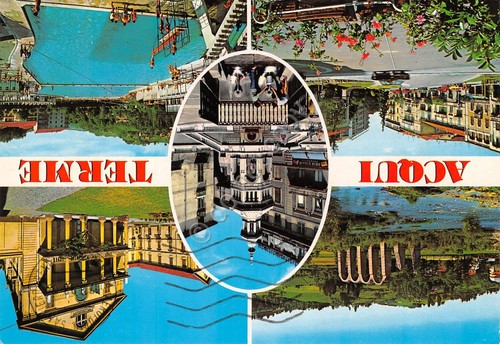 Cartolina Aqui Terme vedute varie (Alessandria)