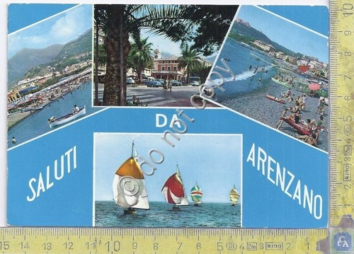 Cartolina Arenzano - barche vedute varie1967 (Genova)