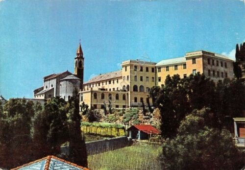 Cartolina Arenzano Basilica Bambin Gesù e Collegio dei Fratini