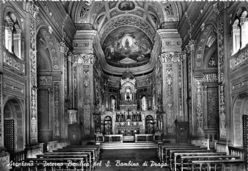 Cartolina Arenzano Basilica del Bambin di Praga interno