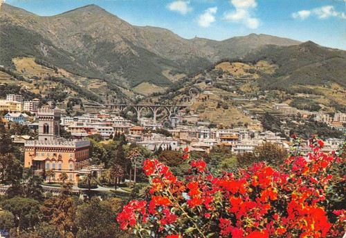 Cartolina Arenzano Panorama Parziale viadotto 1972 (Genova)