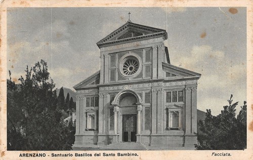 Cartolina Arenzano Santuario Basilica del Santo Bambino 1934 (Genova)