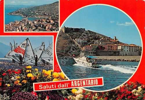Cartolina Argentario 3 vedute (Grosseto)