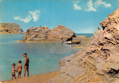 Cartolina Argentiera Sassari Porticciolo animata 1967 grinze