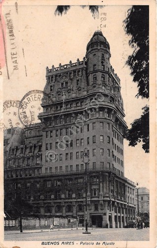 Cartolina Argentina Bueno Aires Palacio de Ajuste 1934