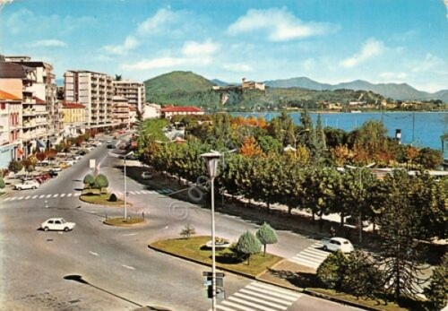 Cartolina Arona Lungolago interno