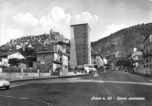 Cartolina Artena Scorcio panoramico 1963 (Roma)