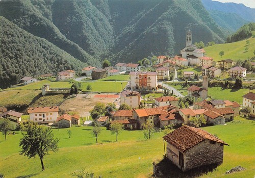 Cartolina Ascensioni Val Serina panorama 1984