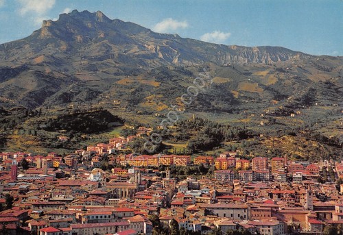 Cartolina Ascoli Piceno panorama città e Monte Ascensione anni '70