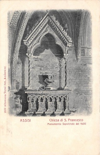Cartolina Assisi Chiesa San Francesco Monumento Sepolcrale Alterocca