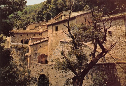Cartolina Assisi Eremo delle Carceri (Perugia)