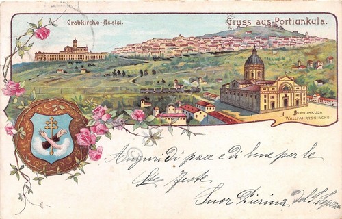 Cartolina Assisi Porziuncola Gruss aus Portiunkula 1915 (Perugia)