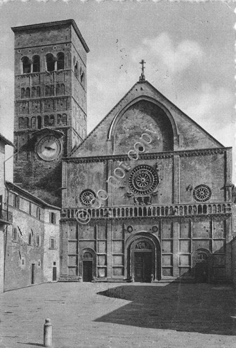 Cartolina Assisi San Rufino 1950 (Perugia)