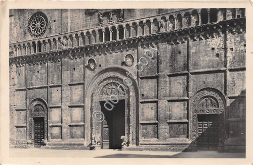 Cartolina Assisi San Rufino Dettaglio della Facciata 1931