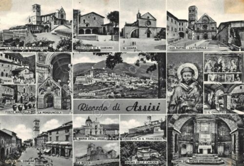 Cartolina Assisi vedute (Perugia)