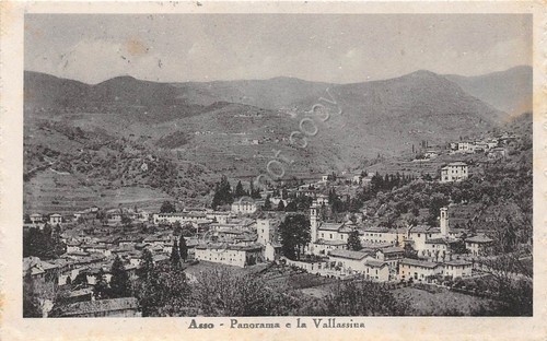 Cartolina Asso Panorama Valsassina 1948 (Como)