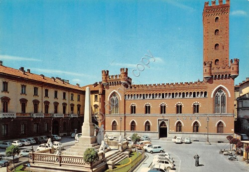 Cartolina Asti Piazza Roma ANCR auto Fiat 500 1971