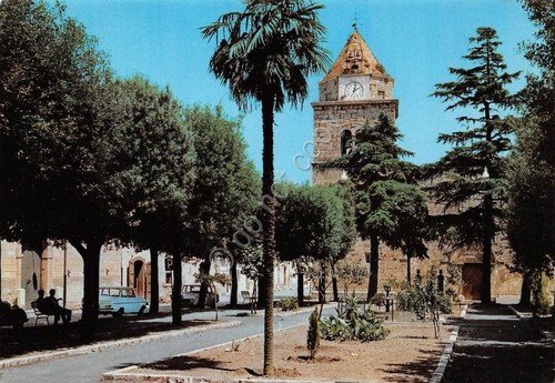 Cartolina Atella Potenza Chiesa della Madonna della Neve Villa Comunale