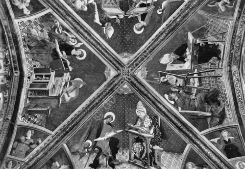 Cartolina Atri Duomo Affreschi della volta 1966