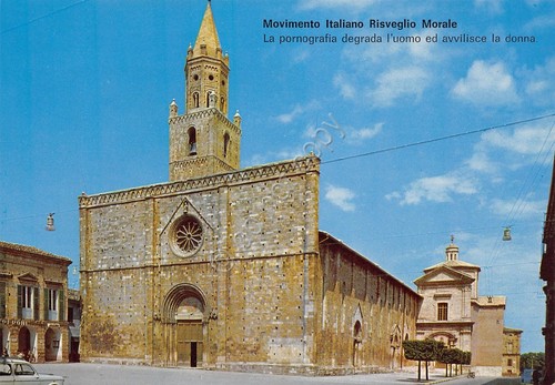 Cartolina Atri Duomo Facciata Movimento Italiano Risveglio Morale