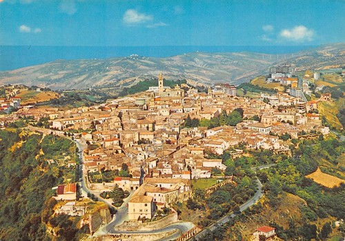 Cartolina Atri panorama paese anni '70