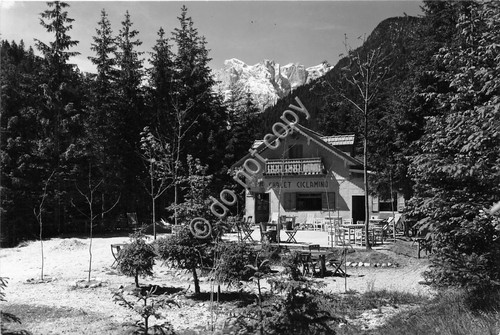 Cartolina Auronzo Chalet Ciclamino anni '50 (Belluno)
