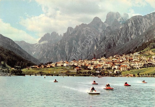Cartolina Auronzo di Cadore moto d'acqua