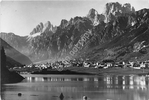Cartolina Auronzo Panorama Tre Cime di Lavaredo 1952 (Belluno)