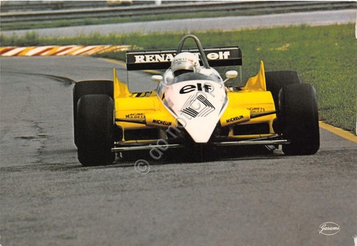 Cartolina Auto da corsa Formula 1 Renault Michelin Elf