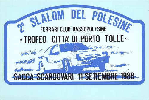Cartolina auto Ferrari Club Bassopolesine Trofeo Città di Porto Tolle …