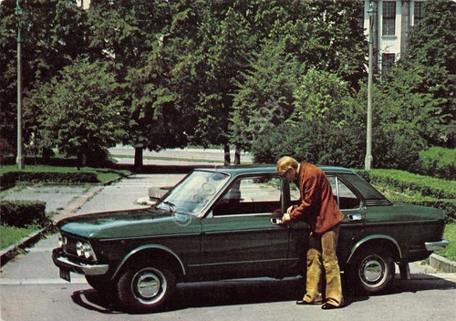 Cartolina Auto Fiat Polski 132 p