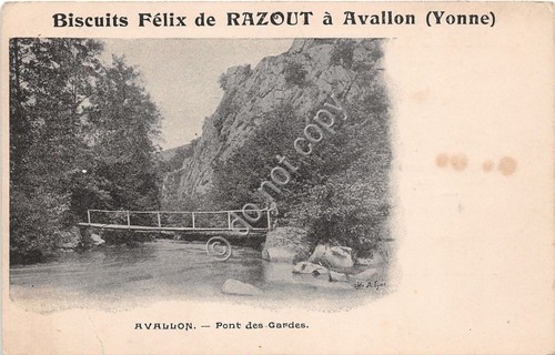Cartolina Avallon Yonne Biscuits Felix de Razout