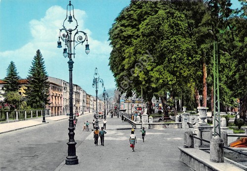 Cartolina Avellino Corso Vittorio Emanuele animata