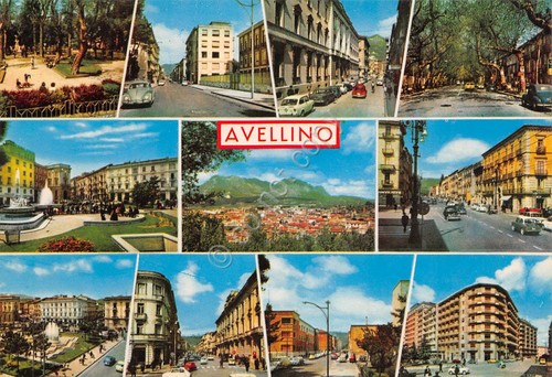 Cartolina Avellino vedute varie città anni '80