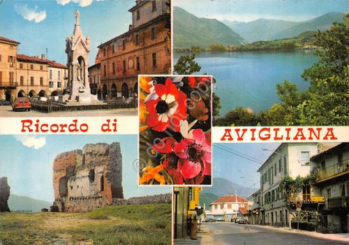 Cartolina Avigliana vedute 1981 (Torino)