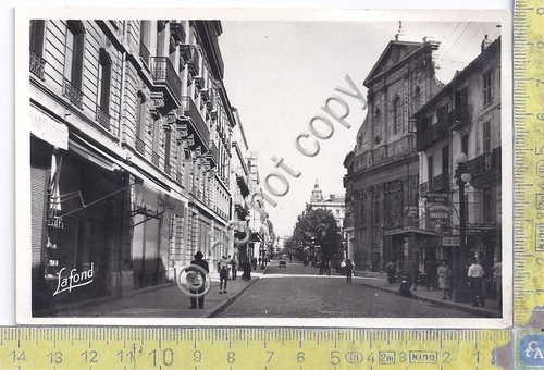 Cartolina Avignon Rue de Republique Musee Lapidaire animata