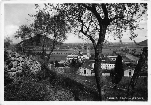 Cartolina Badia di Praglia panorama anni '60 (Padova)